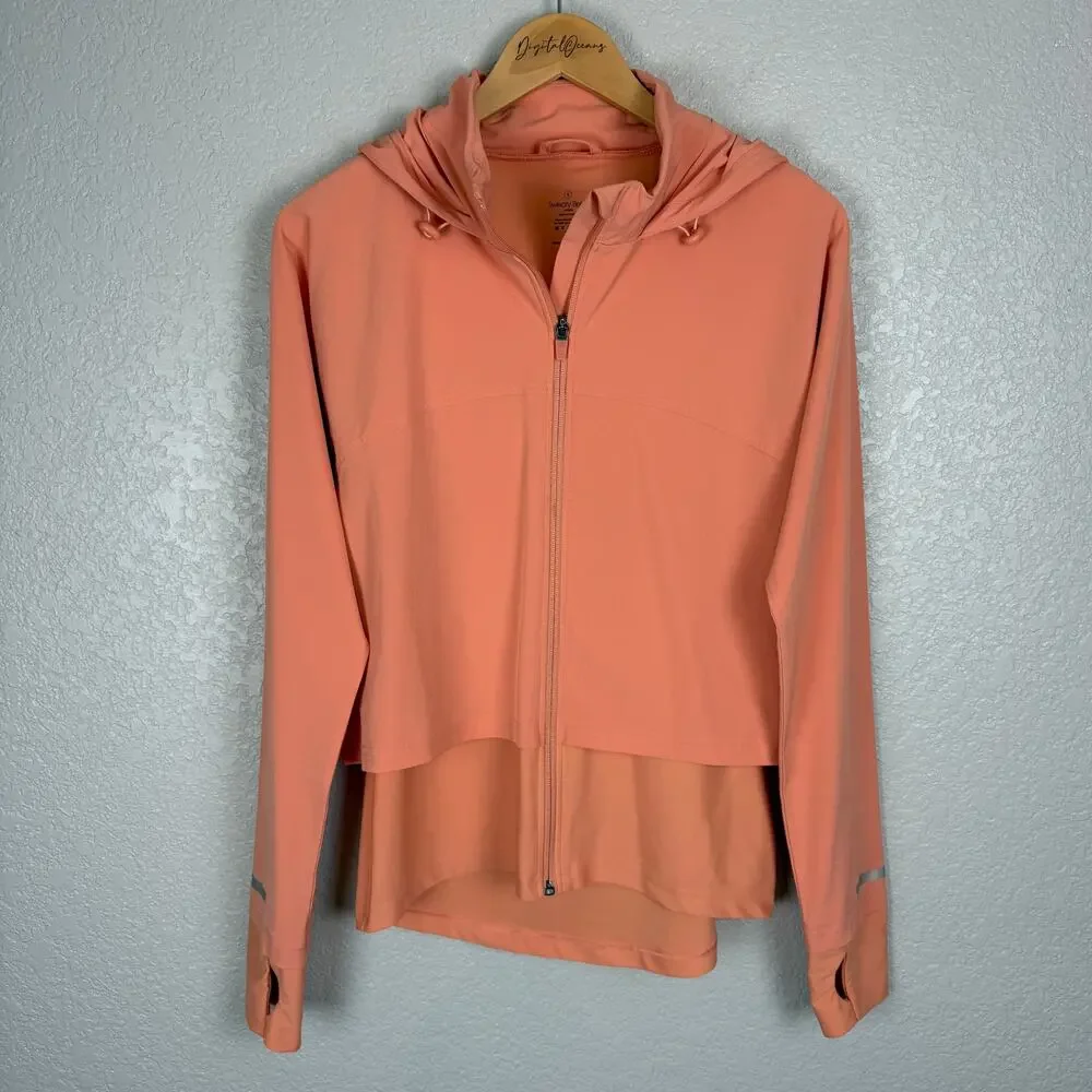 Sweaty Betty Fast Track Running Jacket, Nectarine Orange (Peach, Coral) S